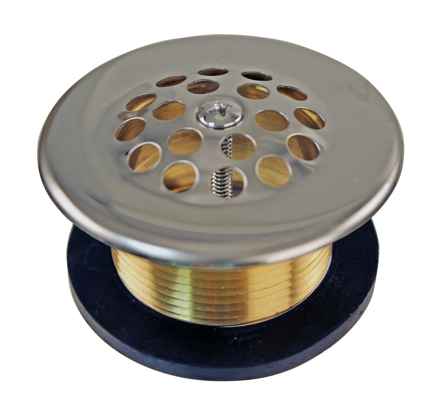 Westbrass D3311-C 1-1/2 Bath Drain with Grid and Screw