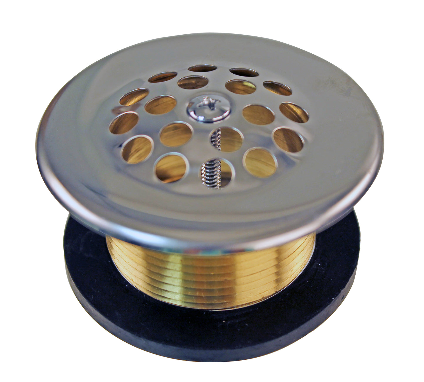 Westbrass D3311-C 1-1/2 Bath Drain with Grid and Screw