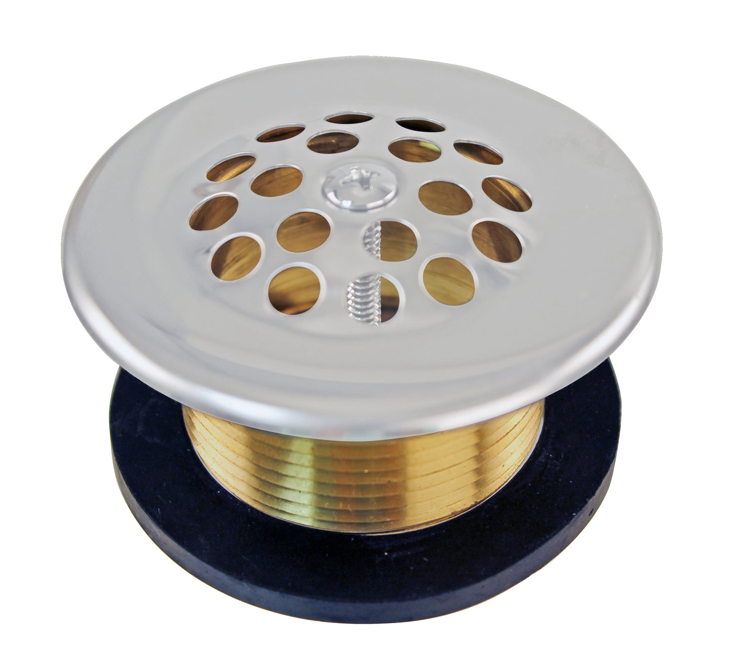 Westbrass D3311-C 1-1/2 Bath Drain with Grid and Screw