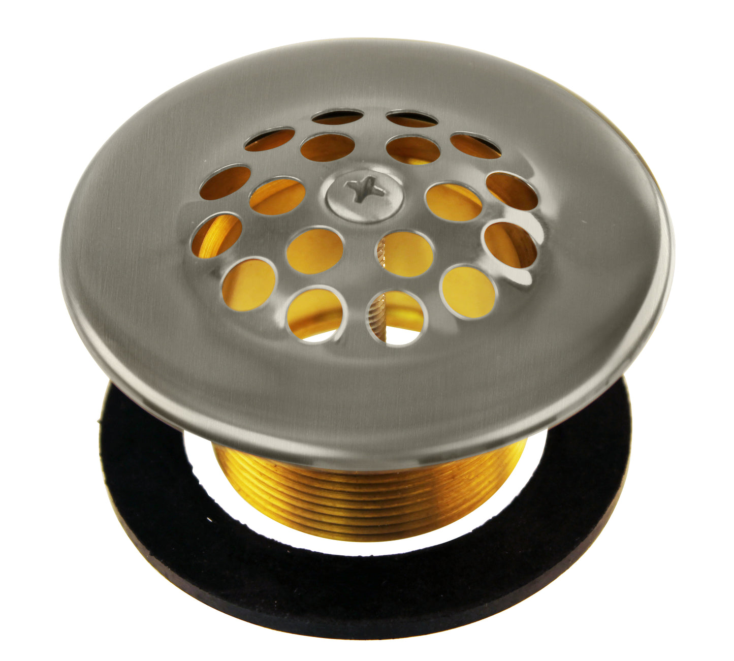 Westbrass D3311-F 1-3/8 Bath Drain with Grid and Screw