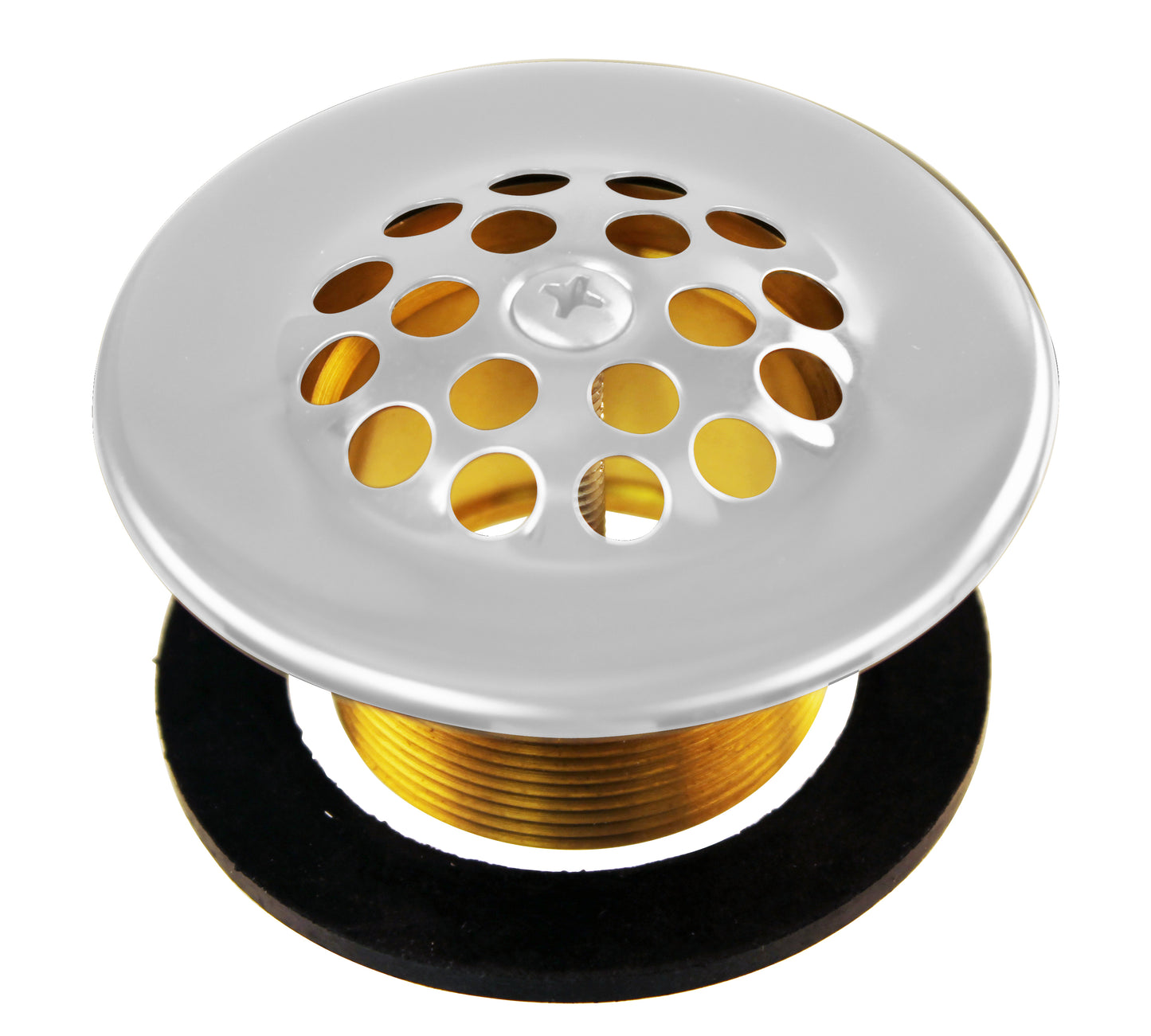Westbrass D3311-F 1-3/8 Bath Drain with Grid and Screw