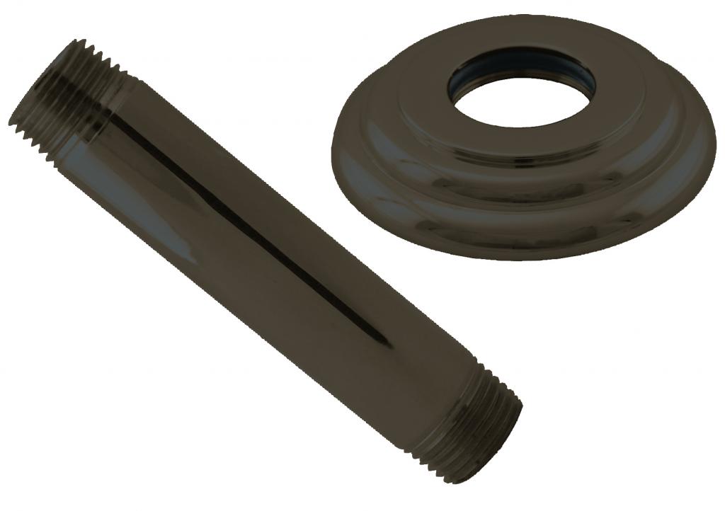 Westbrass D3604A 1/2 in. IPS x 4 in. Ceiling Mounted Shower Arm with Flange