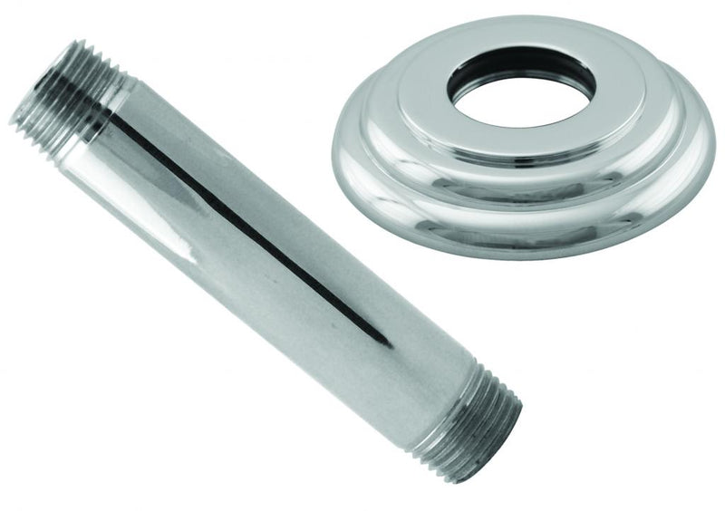 Westbrass D3604A 1/2 in. IPS x 4 in. Ceiling Mounted Shower Arm with Flange