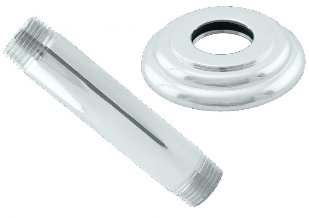 Westbrass D3604A 1/2 in. IPS x 4 in. Ceiling Mounted Shower Arm with Flange