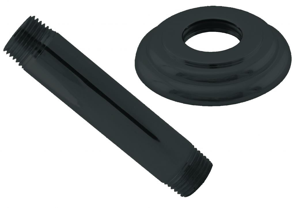 Westbrass D3604A 1/2 in. IPS x 4 in. Ceiling Mounted Shower Arm with Flange