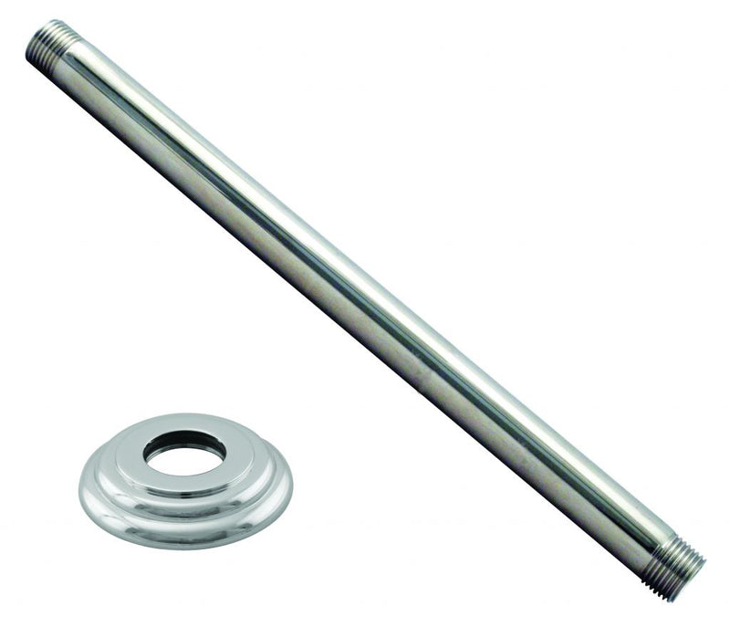 Westbrass D3612A 1/2 in. IPS x 12 in. Ceiling Mounted Shower Arm with Flange