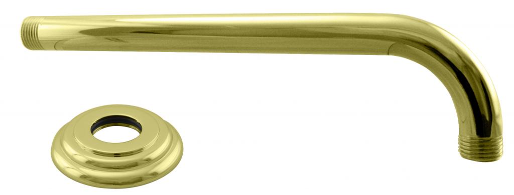 Westbrass D3700-1 1/2 in. IPS x 10 in. 90-Degree Rain Shower Arm with Flange - Parent