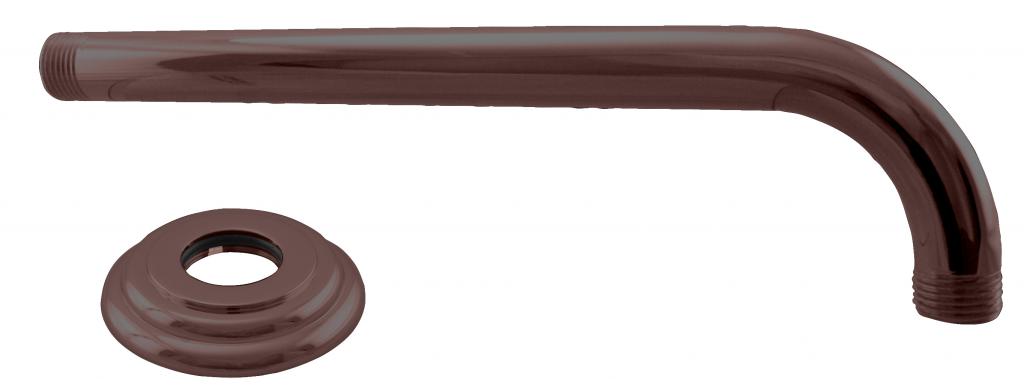 Westbrass D3700-1 1/2 in. IPS x 10 in. 90-Degree Rain Shower Arm with Flange