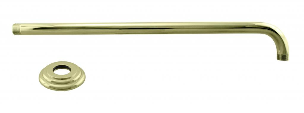 Westbrass D3703-1 1/2 in. IPS x 19 in. 90-Degree Rain Shower Arm with Flange - Parent