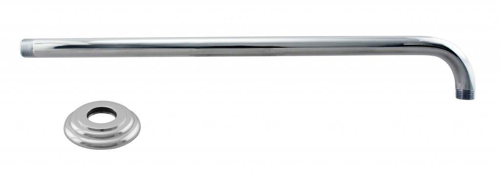 Westbrass D3703-1 1/2 in. IPS x 19 in. 90-Degree Rain Shower Arm with Flange