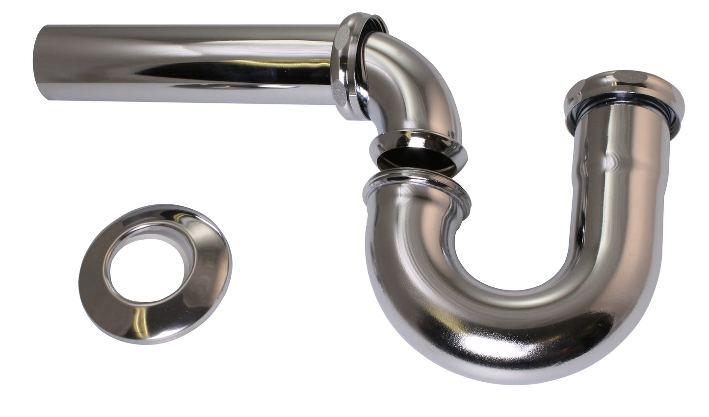 Westbrass D400G 1-1/2 in. Tubular Ground Joint P-Trap with Bell Flange D400G-26 - Parent