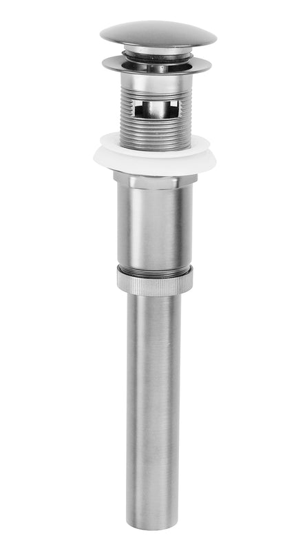 Westbrass D410A Euro Mushroom Lavatory Drain with Overflow Holes - Exposed