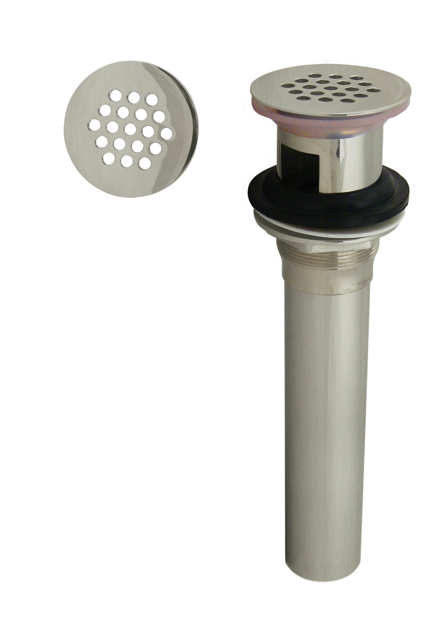 Westbrass D411-2 Grid Strainer Lavatory Drain with Overflow Holes - Exposed
