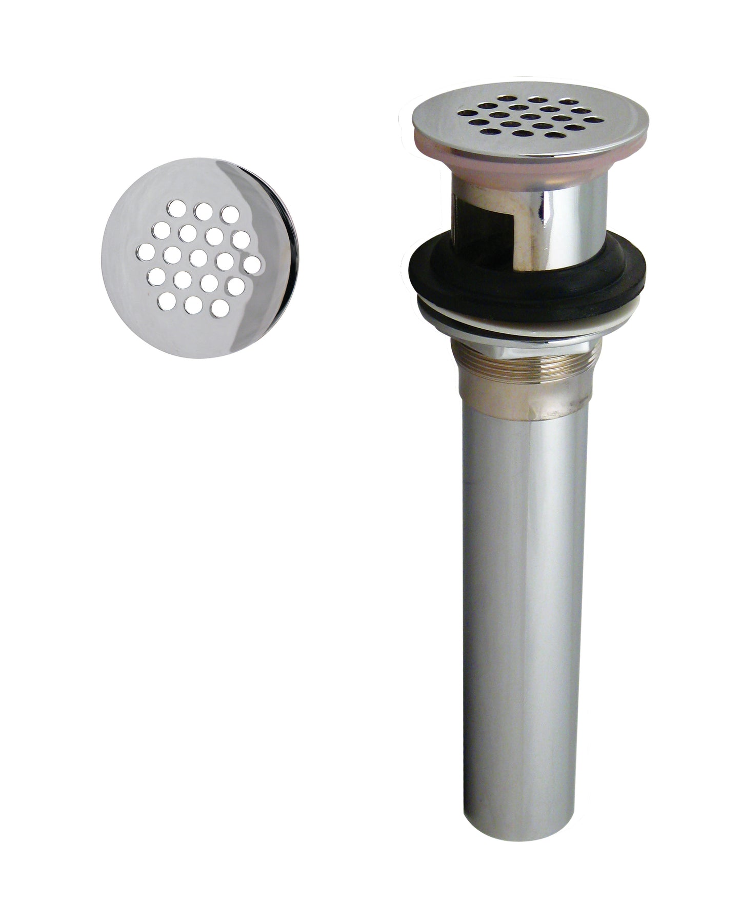 Westbrass D411-2 Grid Strainer Lavatory Drain with Overflow Holes - Exposed