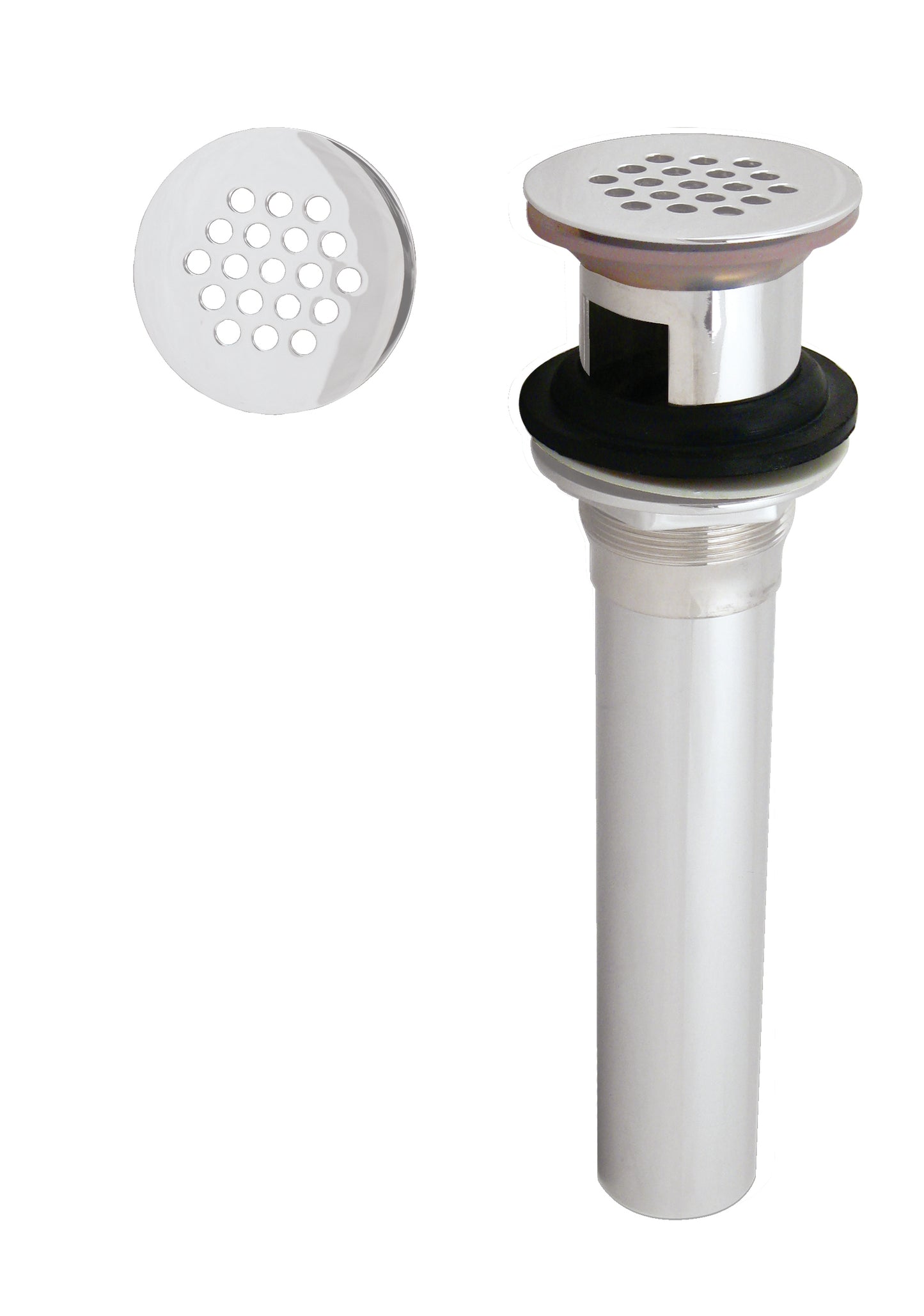 Westbrass D411-2 Grid Strainer Lavatory Drain with Overflow Holes - Exposed