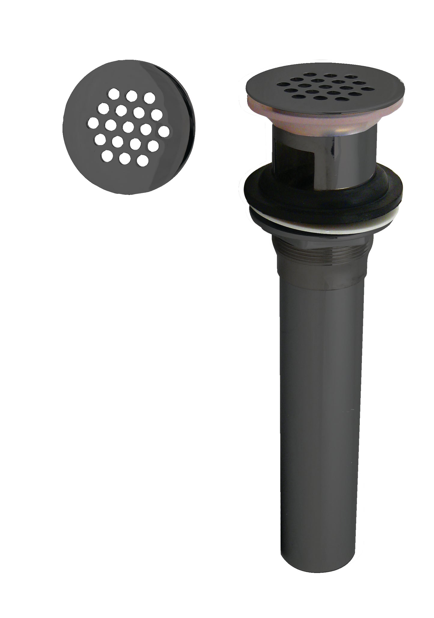 Westbrass D411-2 Grid Strainer Lavatory Drain with Overflow Holes - Exposed