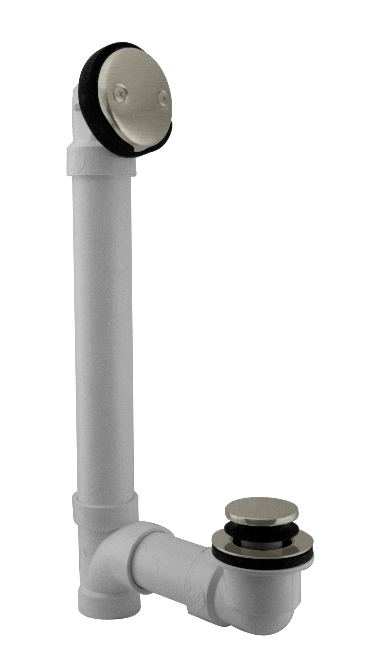 Westbrass D4932 Tip Toe Sch. 40 PVC Bath Waste with Two-Hole Elbow