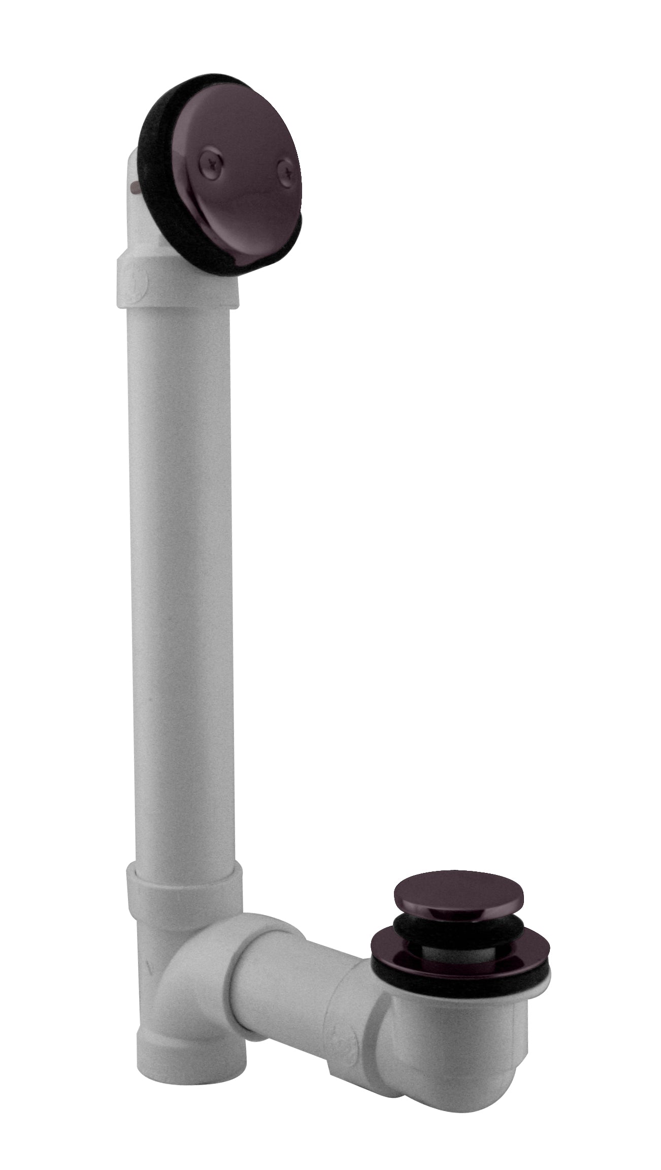 Westbrass D4932 Tip Toe Sch. 40 PVC Bath Waste with Two-Hole Elbow