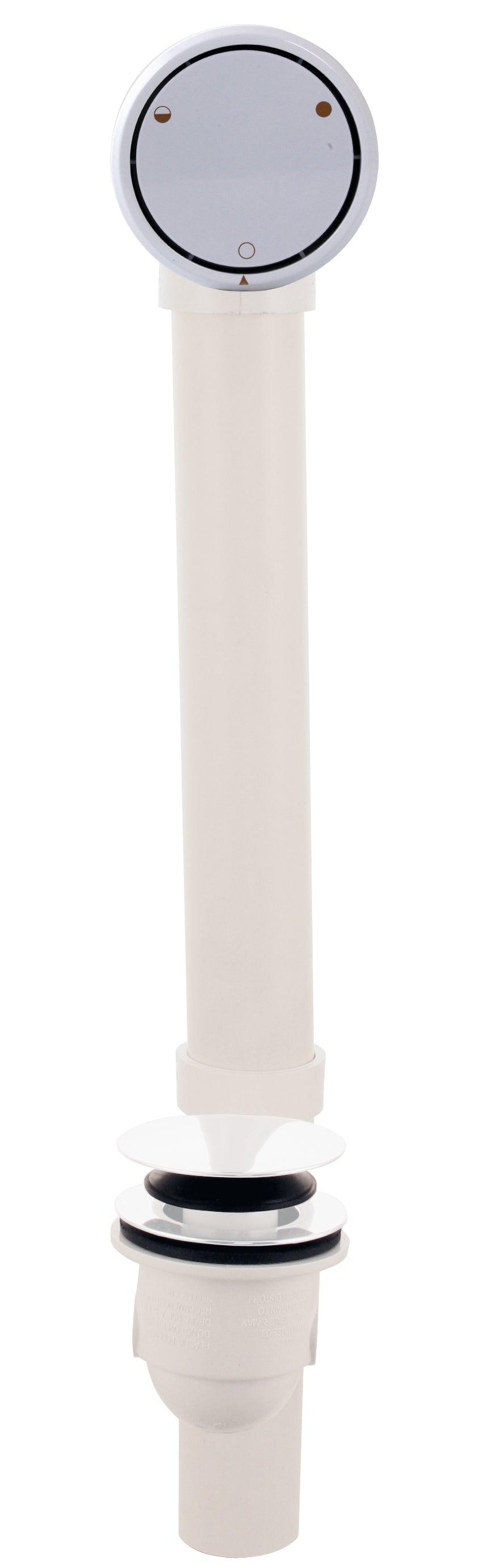 Westbrass D493244CHM Sch. 40 PVC Tub Waste Closing Overflow