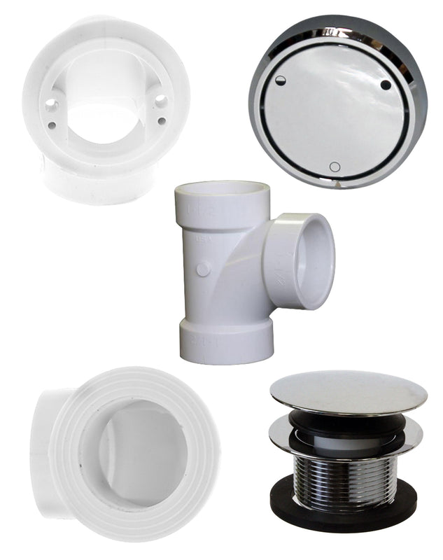 Westbrass D493CHPM Closing Metalic Overflow Plumbers Pack