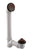 Westbrass D49721 Pull and Drain Sch. 40 PVC Bath Waste with One-Hole Top Elbow