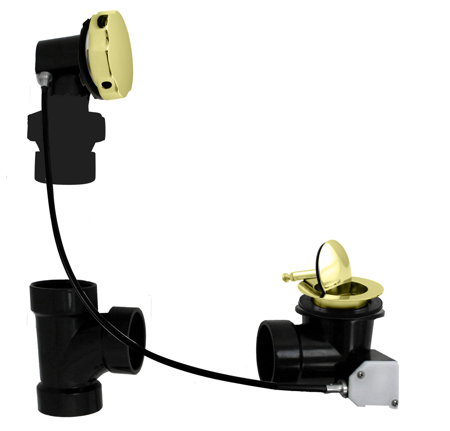 Westbrass D50A27BJ Sch. 40 ABS 27 in. Cable Drive Bath Waste - Ball Joint Head - Parent