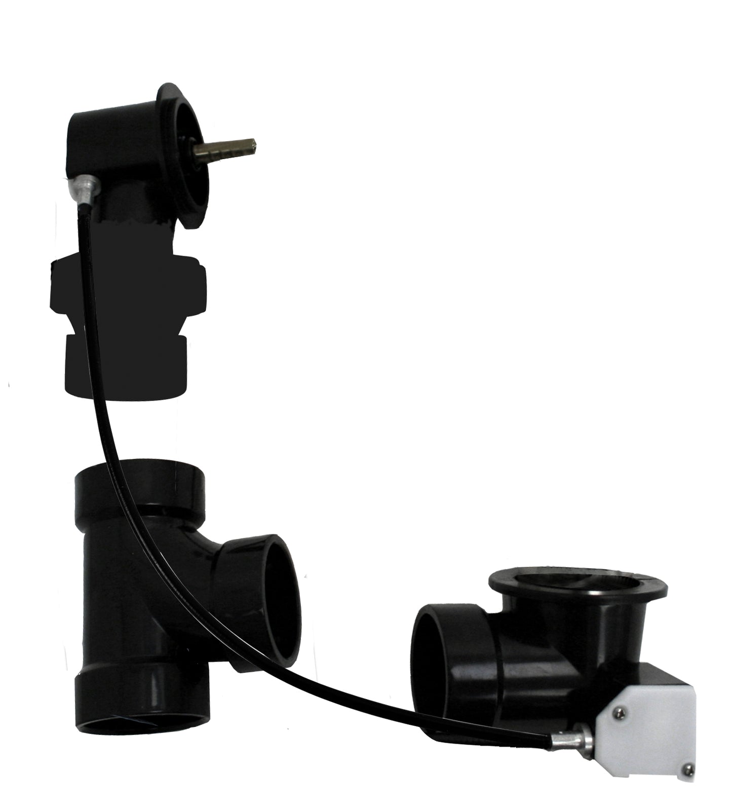 Westbrass D50A27BJ Sch. 40 ABS 27 in. Cable Drive Bath Waste - Ball Joint Head