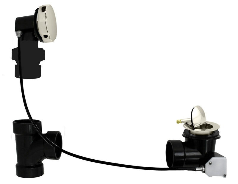 Westbrass D50A35BJ Sch. 40 ABS 35 in. Cable Drive Bath Waste - Ball Joint Head