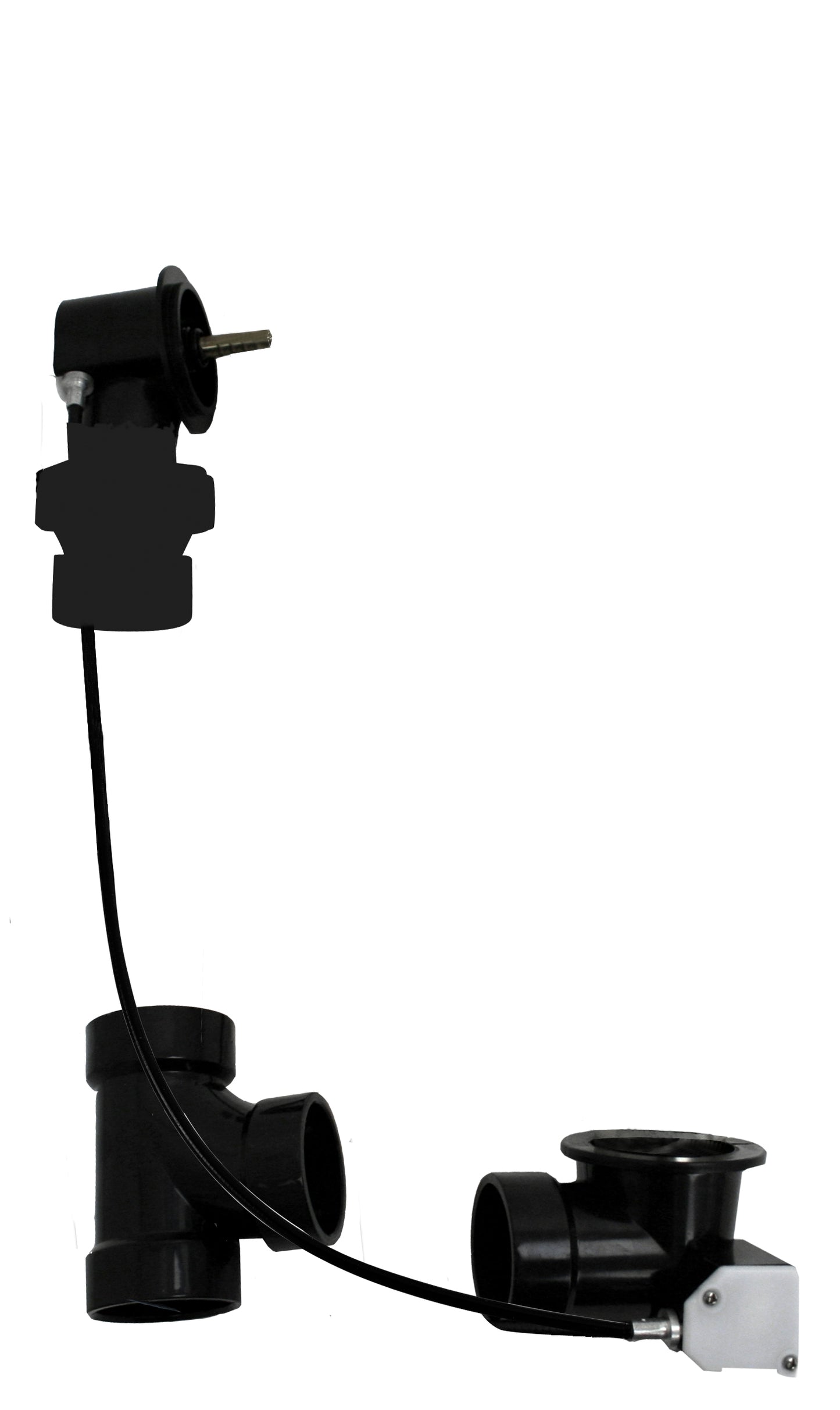 Westbrass D50A35BJ Sch. 40 ABS 35 in. Cable Drive Bath Waste - Ball Joint Head