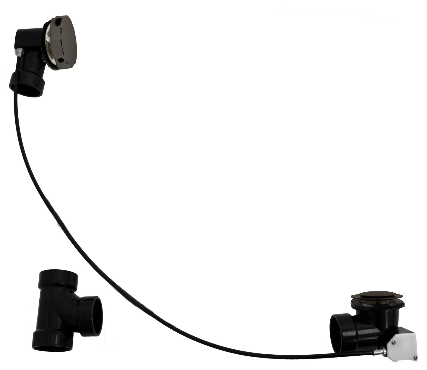 Westbrass D50A45 ABS 45 Cable Drive Bath Waste  Overflow