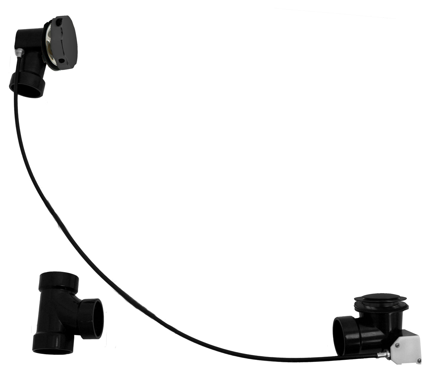 Westbrass D50A45 ABS 45 Cable Drive Bath Waste  Overflow