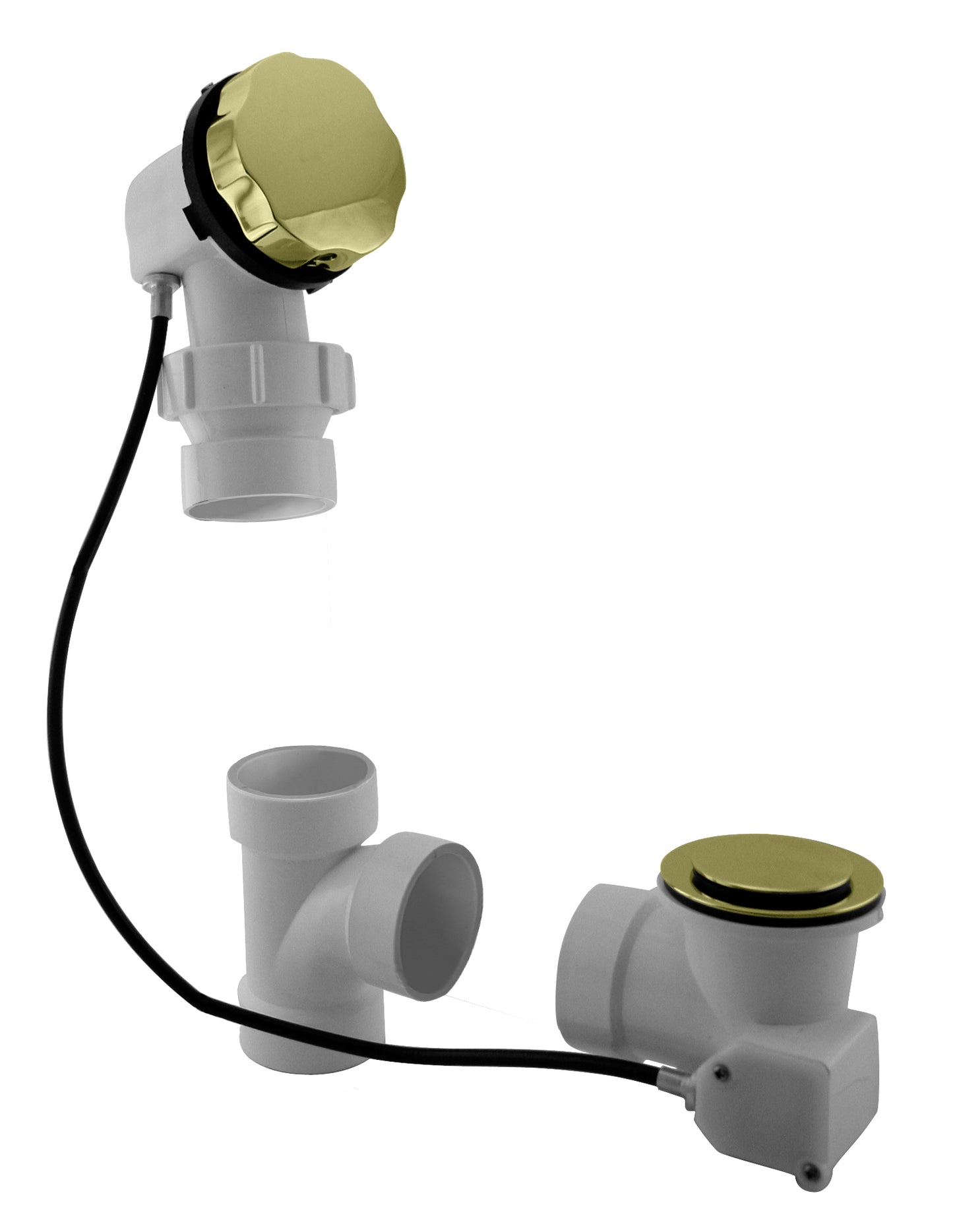 Westbrass D50P27BJ Sch. 40 PVC 27 in. Cable Drive Bath Waste - Ball Joint Head - Parent