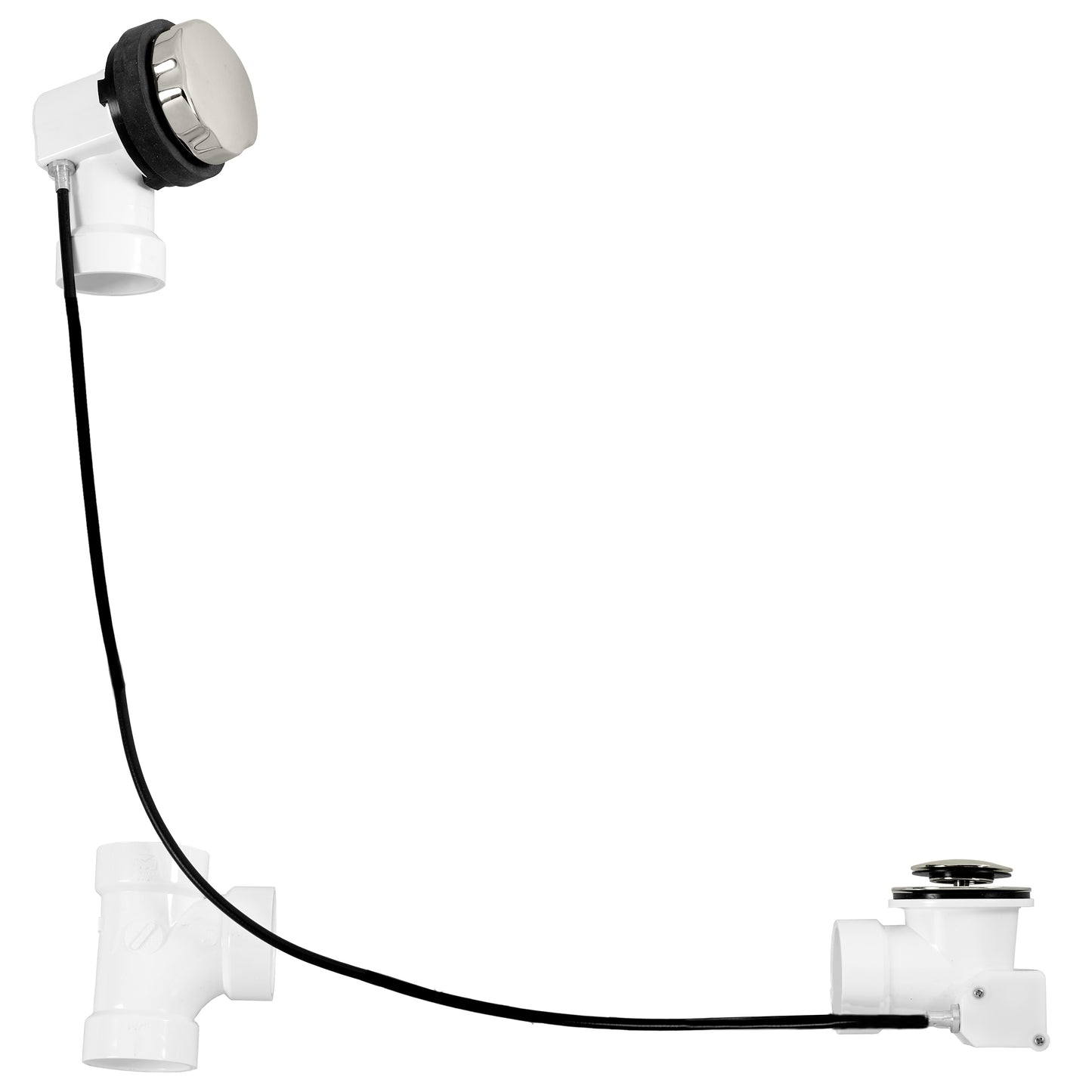 Westbrass D50P35 Sch. 40 PVC 35 in. Cable Drive Bath Waste