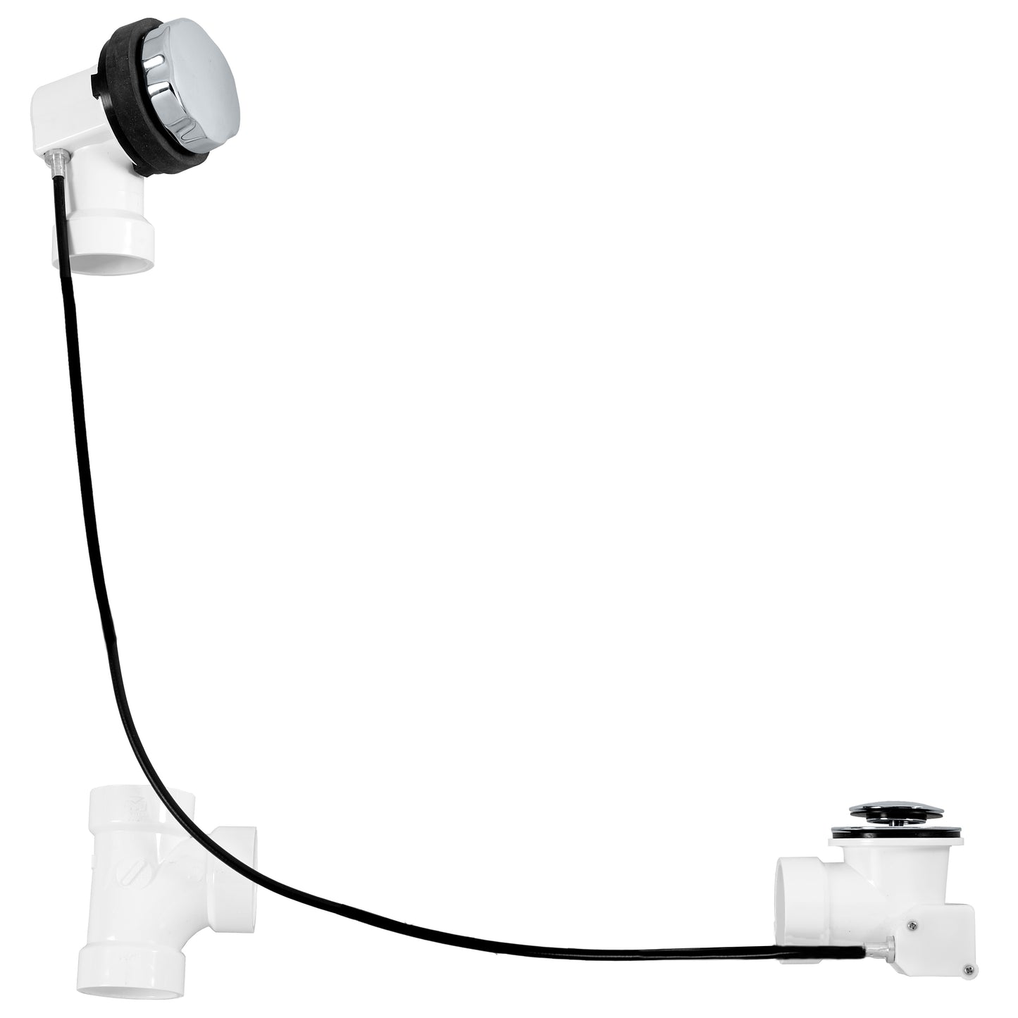 Westbrass D50P35 Sch. 40 PVC 35 in. Cable Drive Bath Waste