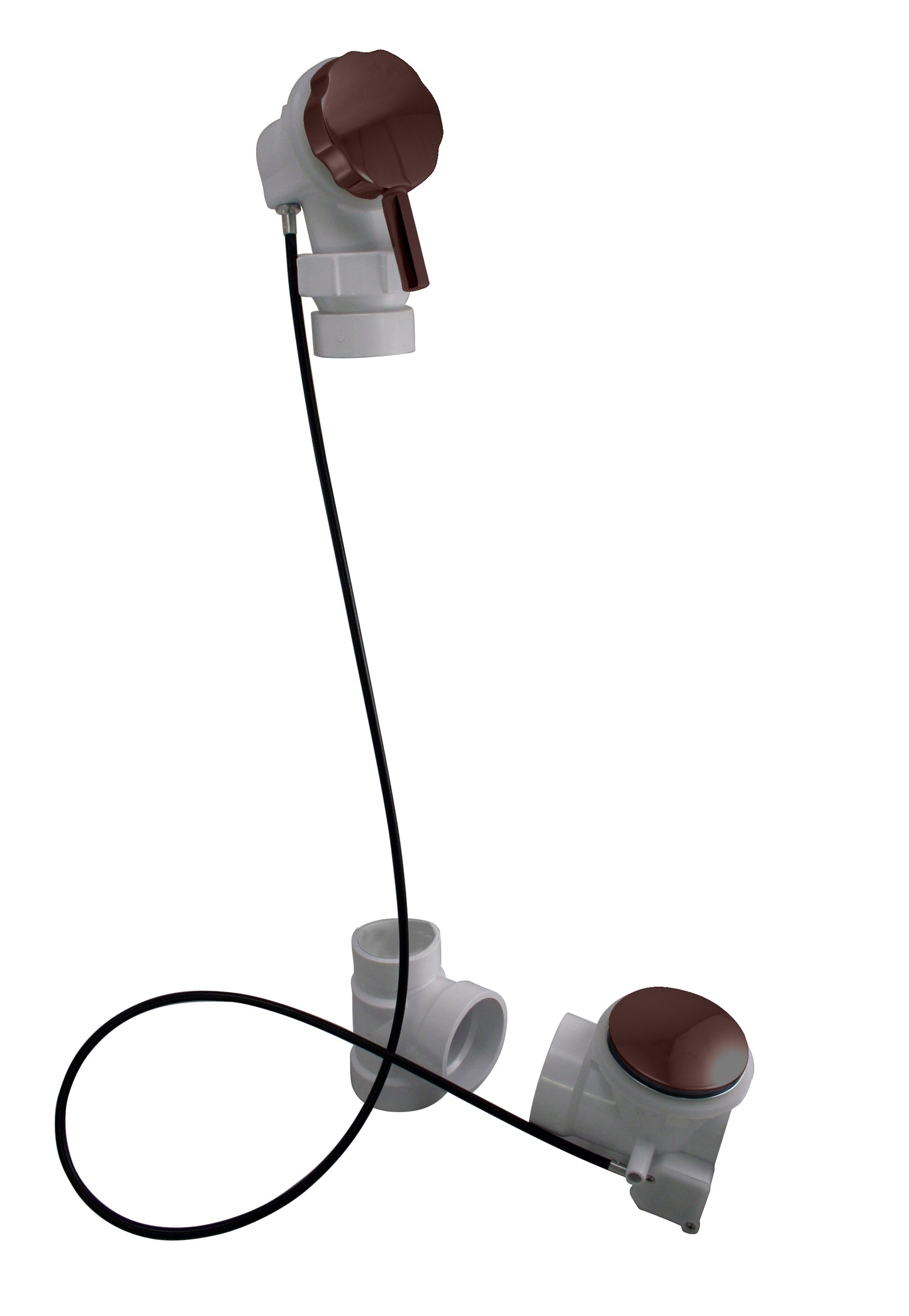 Westbrass D52P45BJ Rapid Flow 2 in. Ball Joint Head PVC Cable Drive with 45 Cable