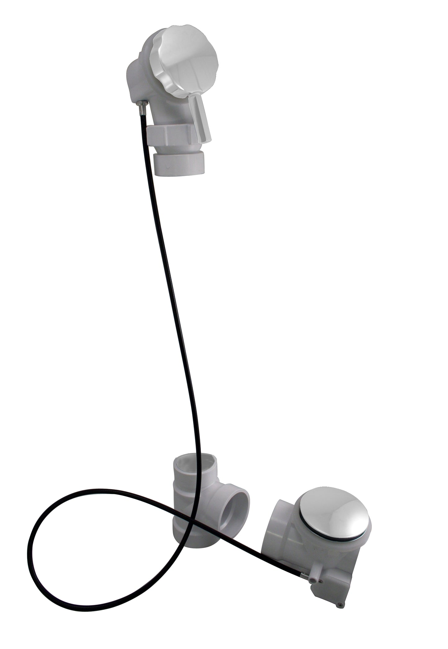 Westbrass D52P45BJ Rapid Flow 2 in. Ball Joint Head PVC Cable Drive with 45 Cable