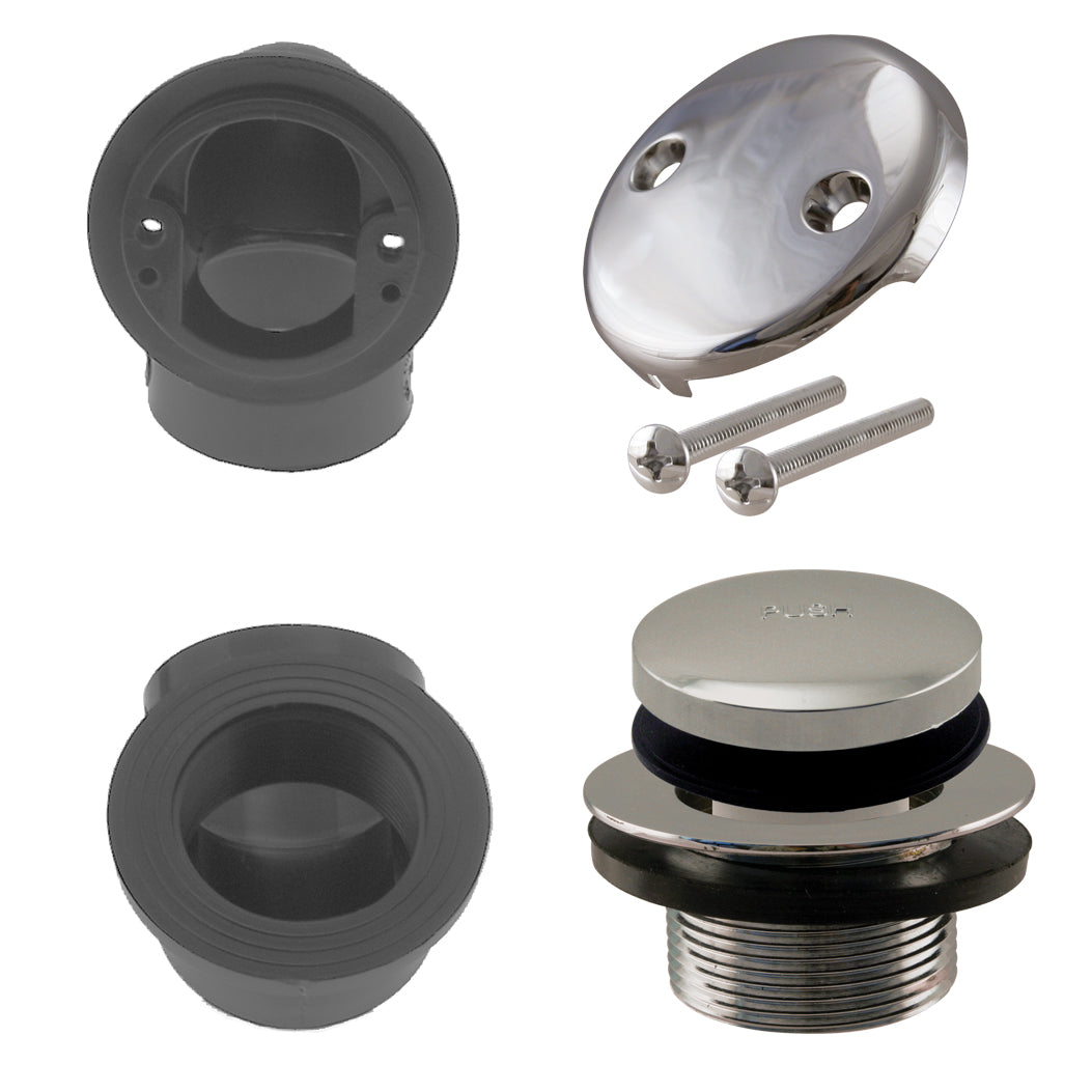 Westbrass D534 Tip Toe Sch. 40 ABS Plumbers Pack with Two-Hole Elbow