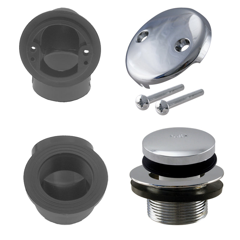 Westbrass D534 Tip Toe Sch. 40 ABS Plumbers Pack with Two-Hole Elbow