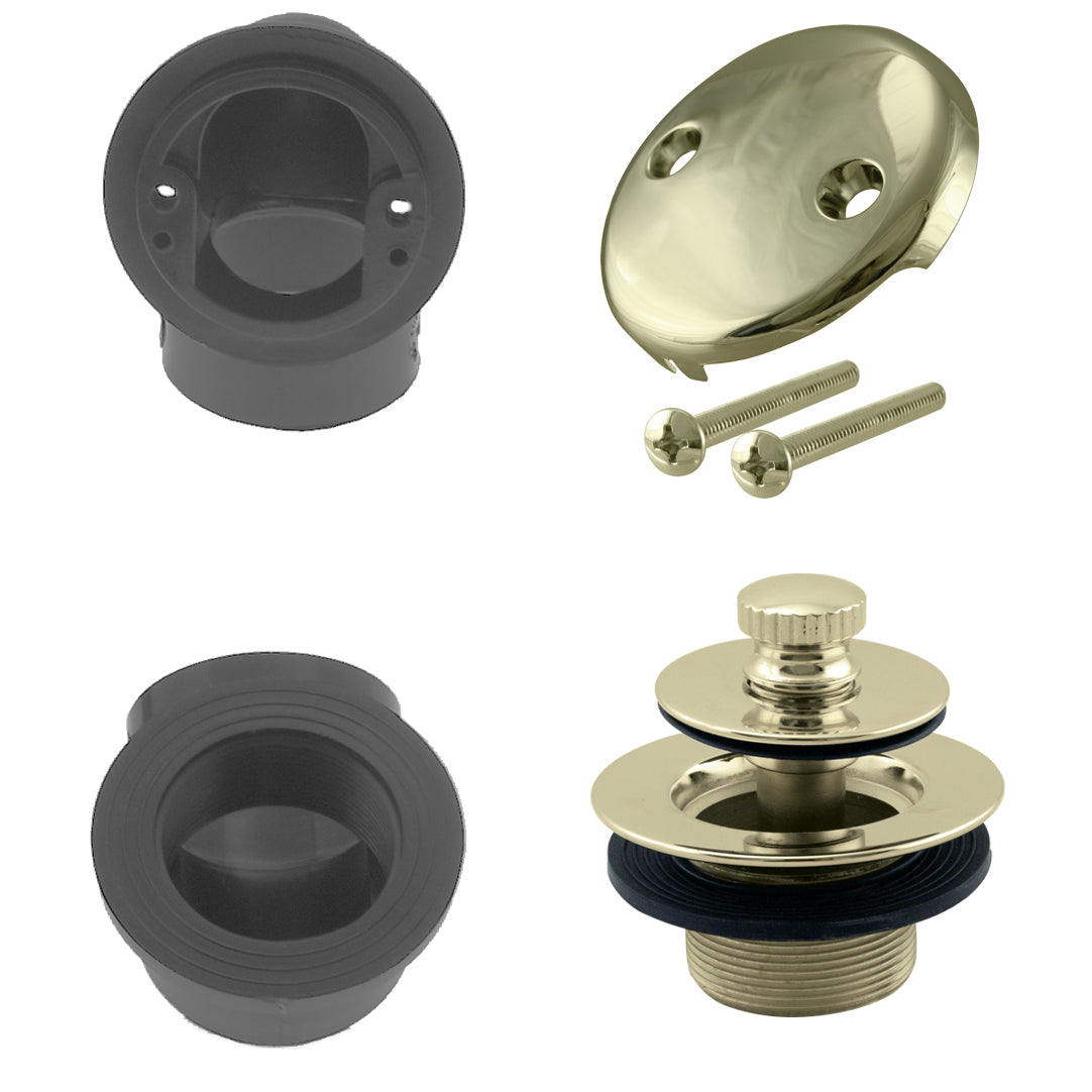 Westbrass D544 Twist and Close Sch. 40 ABS Plumbers Pack with Two-Hole Elbow - Parent