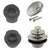 Westbrass D544 Twist and Close Sch. 40 ABS Plumbers Pack with Two-Hole Elbow