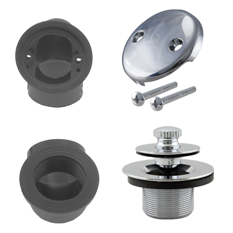 Westbrass D544 Twist and Close Sch. 40 ABS Plumbers Pack with Two-Hole Elbow