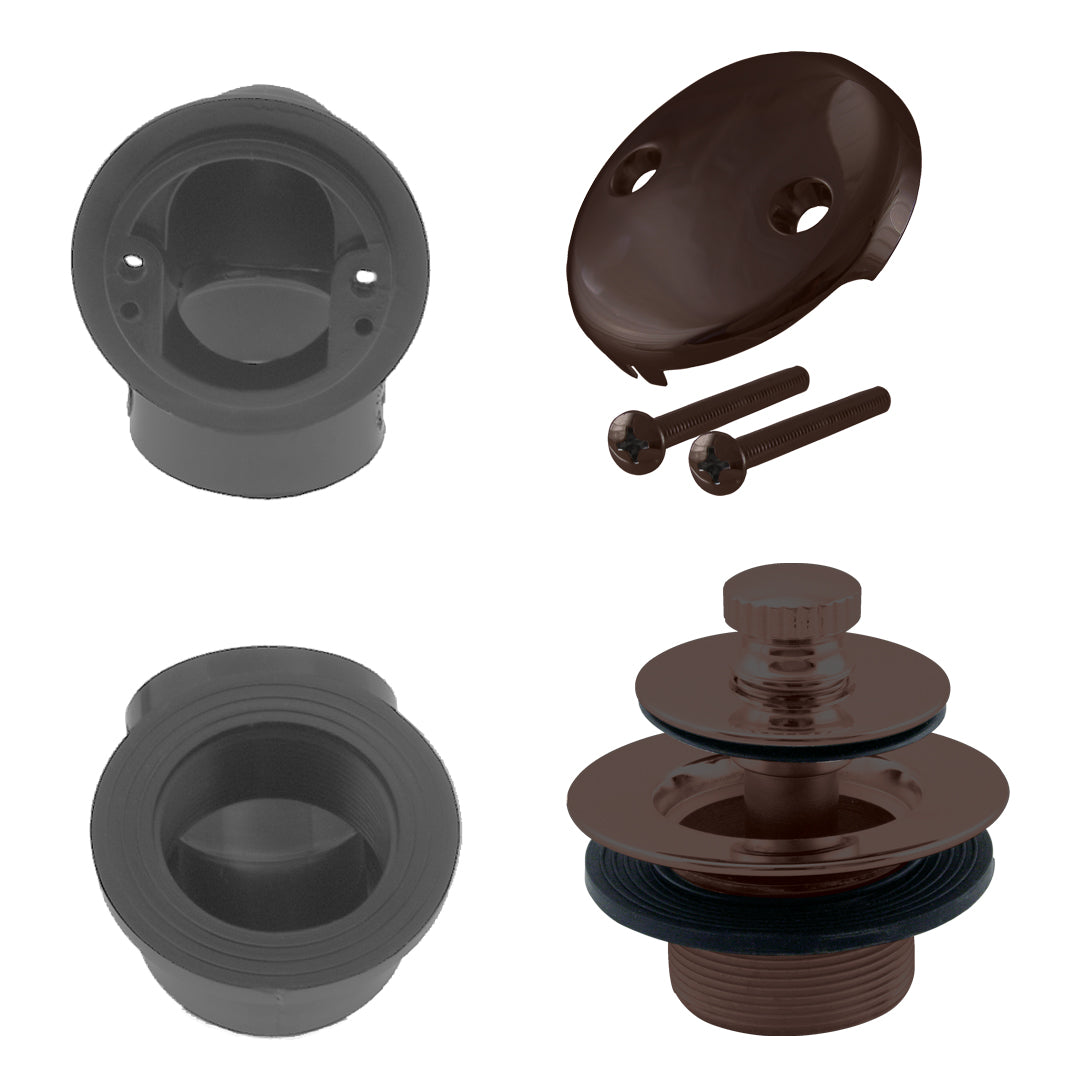 Westbrass D574 Pull  Drain Sch. 40 ABS Plumbers Pack with Two-Hole Elbow