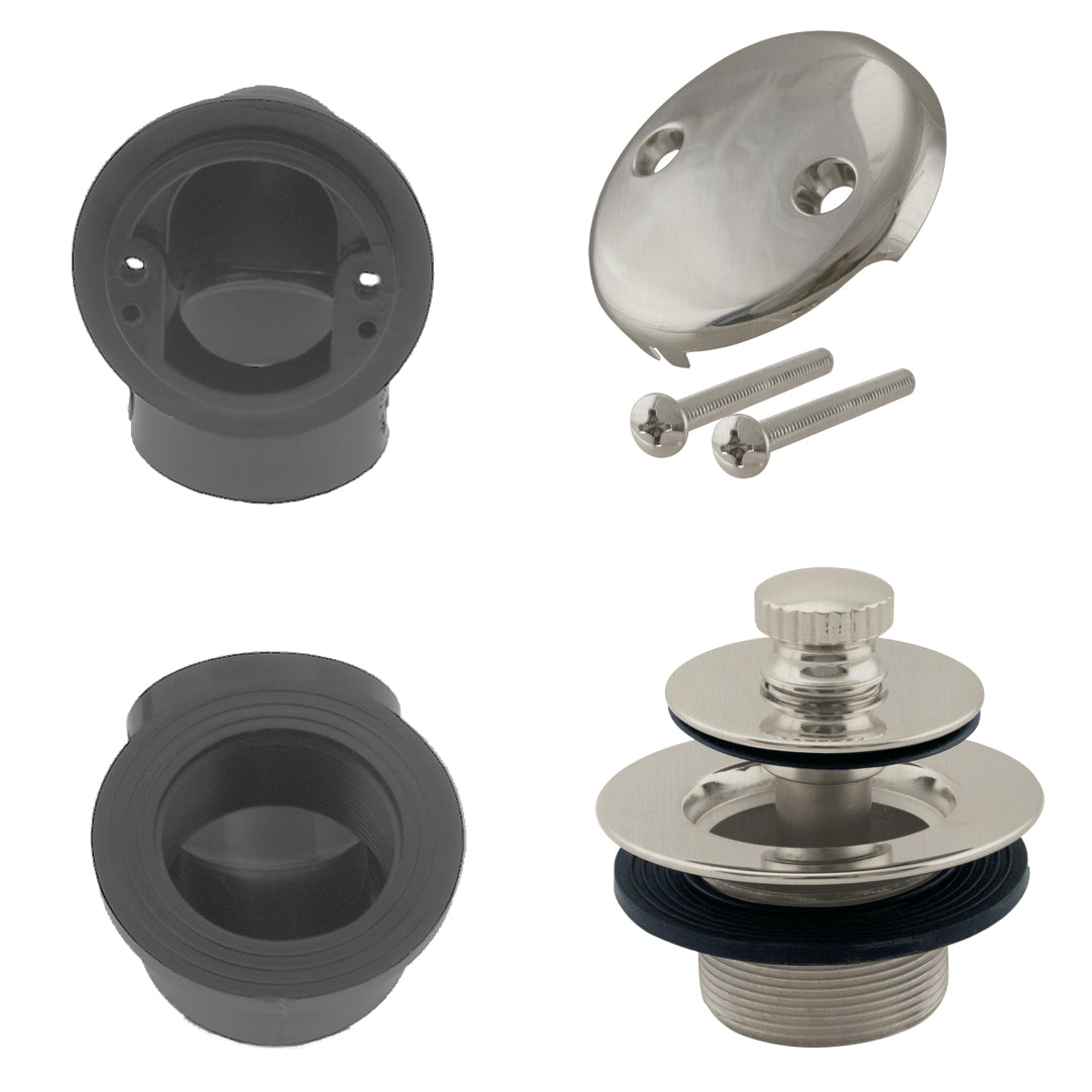 Westbrass D574 Pull  Drain Sch. 40 ABS Plumbers Pack with Two-Hole Elbow