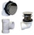 Westbrass D593PHRK Illusionary Overflow Sch. 40 PVC Plumbers Pack with Tip Toe Bath Drain