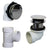 Westbrass D593PHRK Illusionary Overflow Sch. 40 PVC Plumbers Pack with Tip Toe Bath Drain