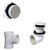 Westbrass D593PHRK Illusionary Overflow Sch. 40 PVC Plumbers Pack with Tip Toe Bath Drain