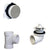 Westbrass D594PHRK Illusionary Overflow Sch. 40 PVC Plumbers Pack with Lift and Turn Bath Drain
