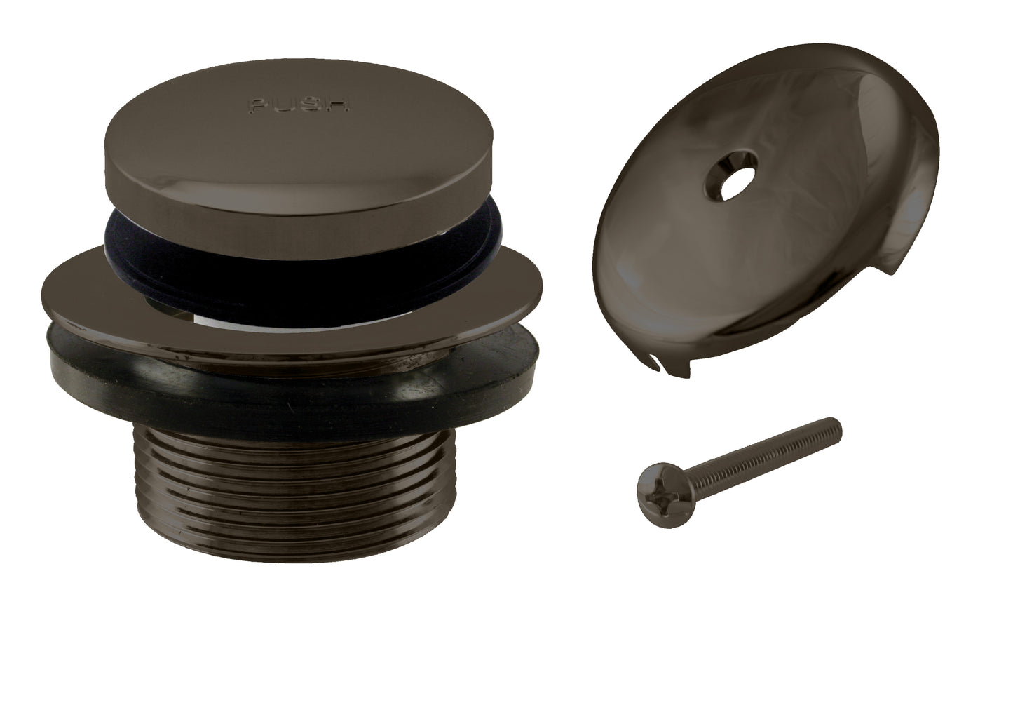 Westbrass D93 Tip Toe Tub Trim Set with One-Hole Overflow Faceplate