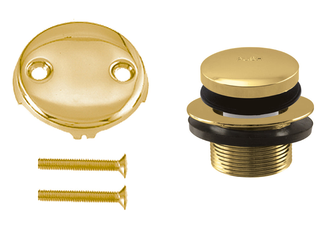 Westbrass D93-2 Tip Toe Tub Trim Set with Two-Hole Overflow Faceplate - Parent