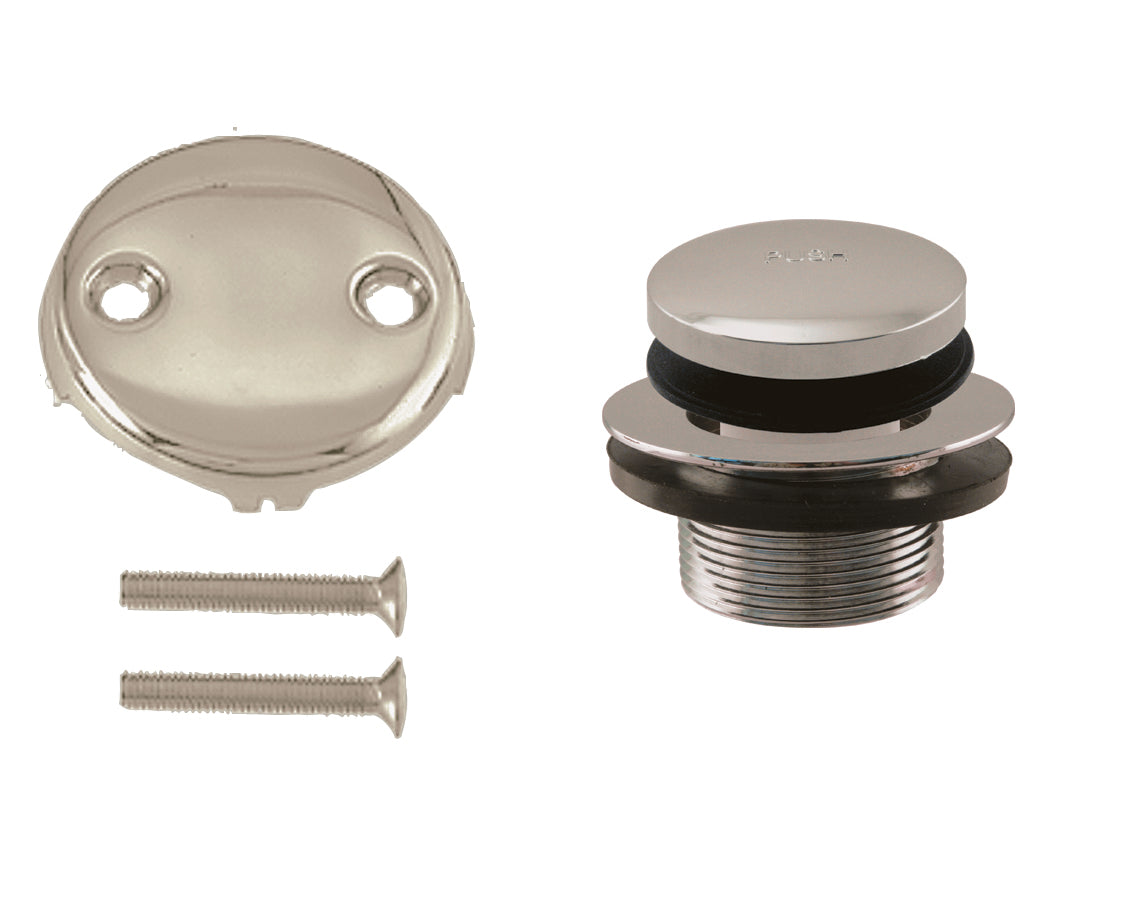 Westbrass D93-2 Tip Toe Tub Trim Set with Two-Hole Overflow Faceplate